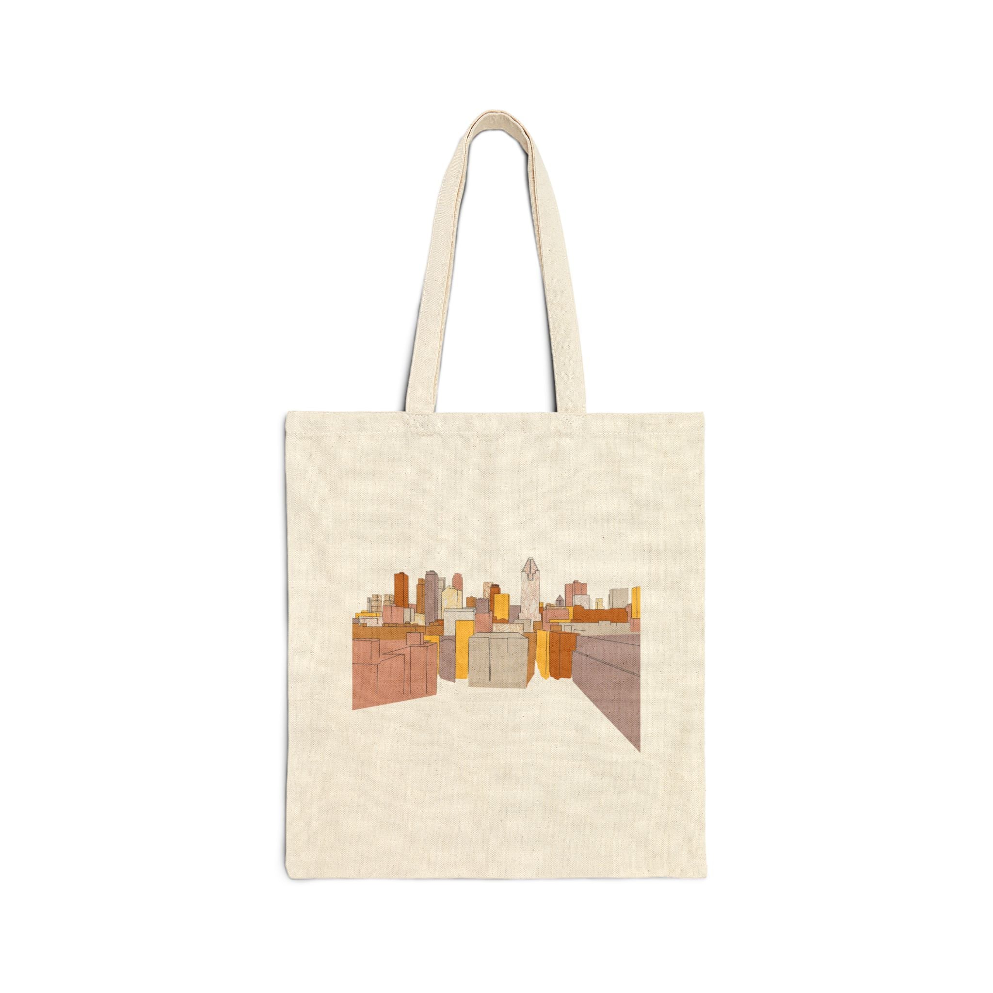 City Rooftops Canvas Tote Bag — Minimal Skyline Eco Market Tote
