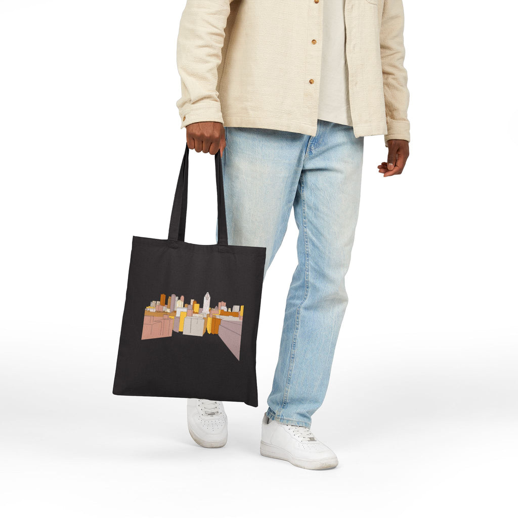 City Rooftops Canvas Tote Bag — Minimal Skyline Eco Market Tote