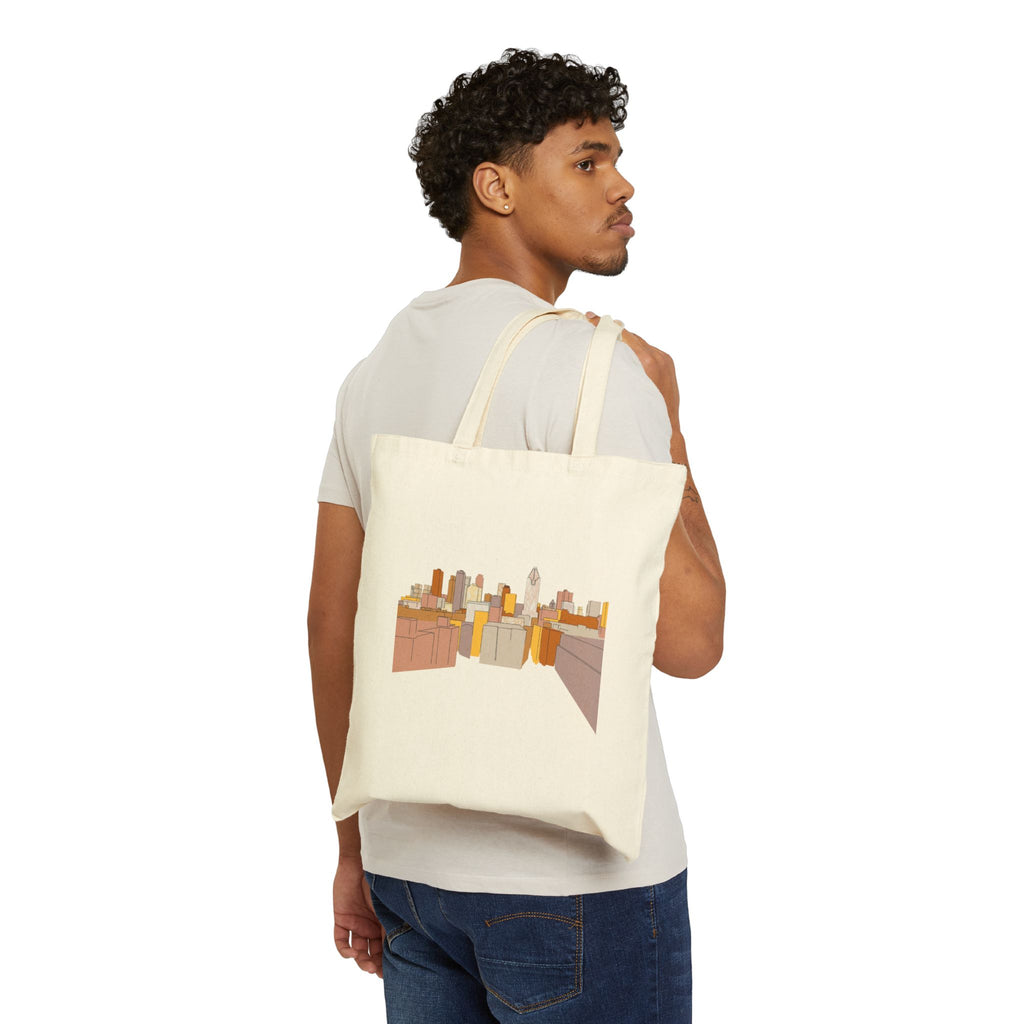 City Rooftops Canvas Tote Bag — Minimal Skyline Eco Market Tote