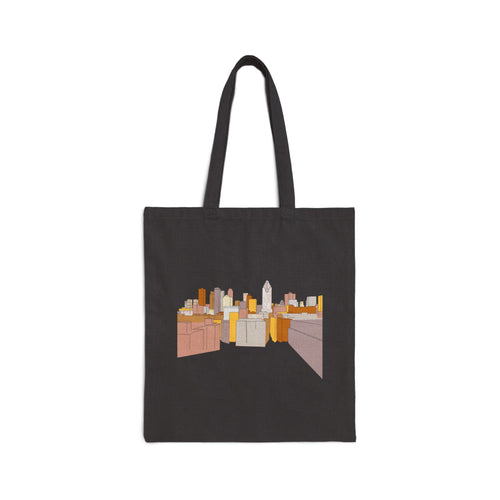 City Rooftops Canvas Tote Bag — Minimal Skyline Eco Market Tote