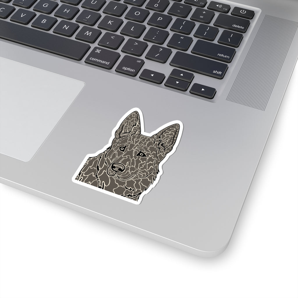 German Shepherd Line Art Sticker | Kiss-Cut Vinyl Dog Decal