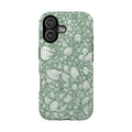 Green Swirl Abstract Pattern Phone Case | Magnetic Impact-Resistant