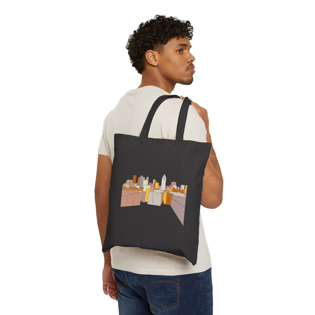 City Rooftops Canvas Tote Bag — Minimal Skyline Eco Market Tote