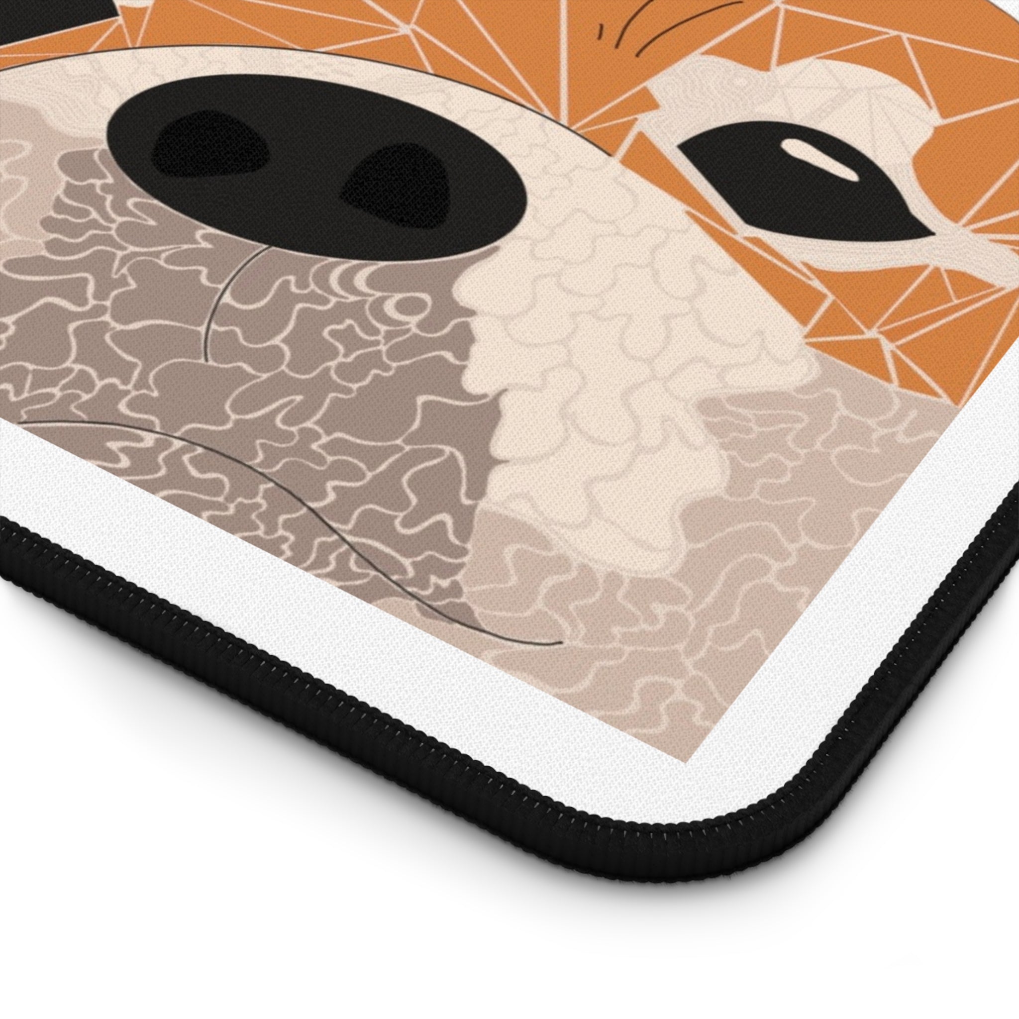 Geometric Shiba Inu Peek Desk Mat | Cute Dog Mousepad