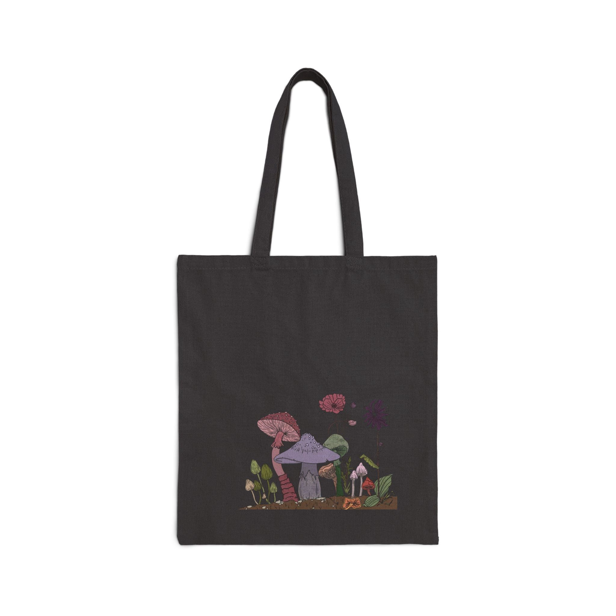 Tote Bag — Whimsical Mushroom & Wildflower Canvas Tote
