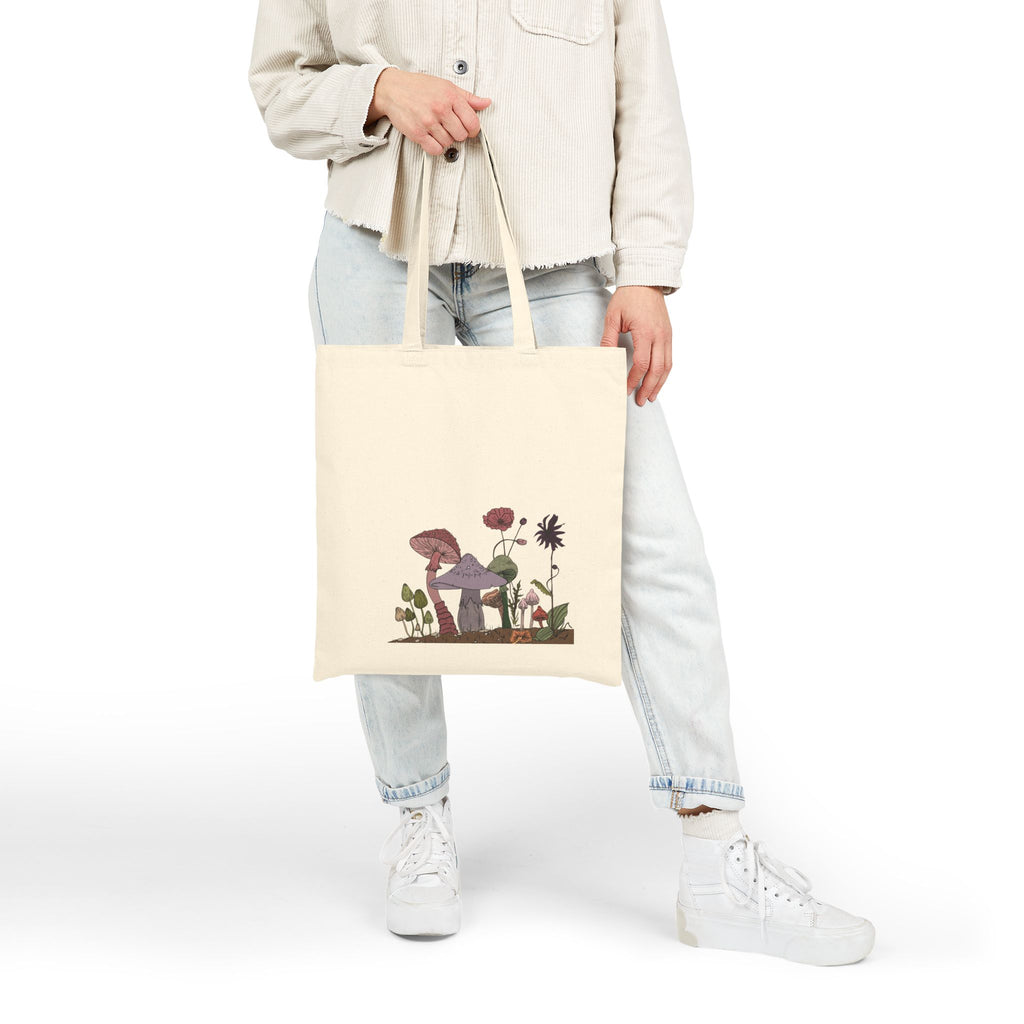Tote Bag — Whimsical Mushroom & Wildflower Canvas Tote