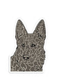 German Shepherd Line Art Sticker | Kiss-Cut Vinyl Dog Decal